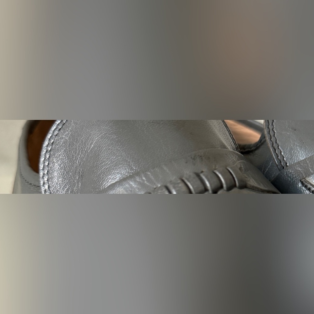 Freeman Size 7 1/2 Gray Leather Mens Dress Shoes - Picture 8 of 16